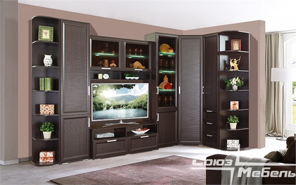 Модульная гостиная "Корвет люкс" Вар 2 15151