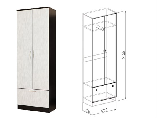 Шкаф 2 дверный София 15941