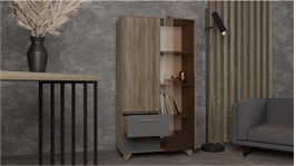 Стеллаж Копенгаген со стеклом 15230