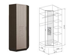 Шкаф угловой Роберта 15792