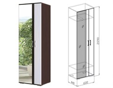 Шкаф с зеркалом №2 Лидер 15951